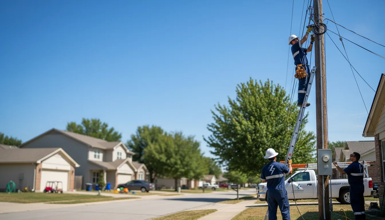 Residential electrician providing installation services in Wall, TX